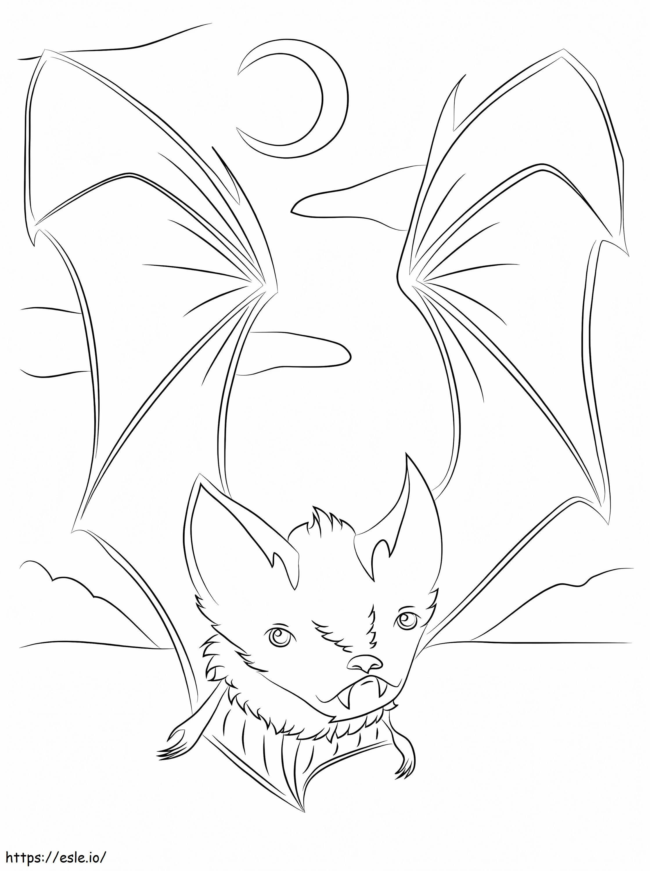 Um morcego fofo para colorir