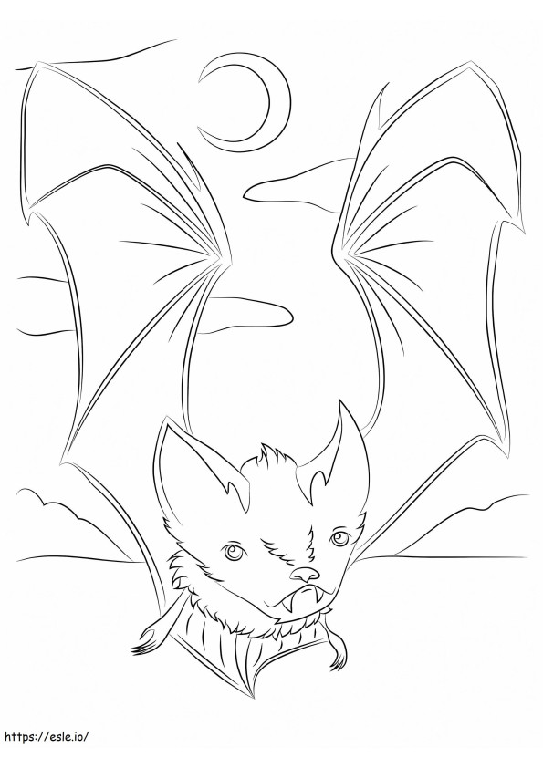 Um morcego fofo para colorir