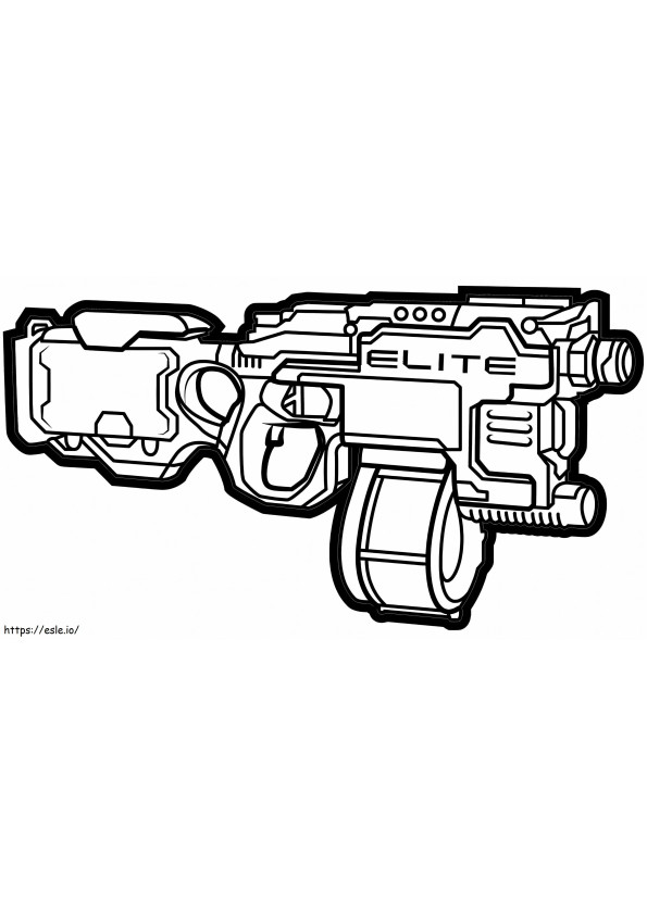 Nerf-pistool 1 kleurplaat