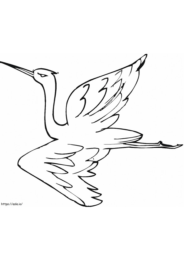 Crane Flying coloring page