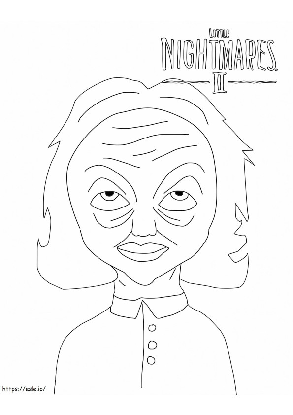 Teacher From Little Nightmares coloring page