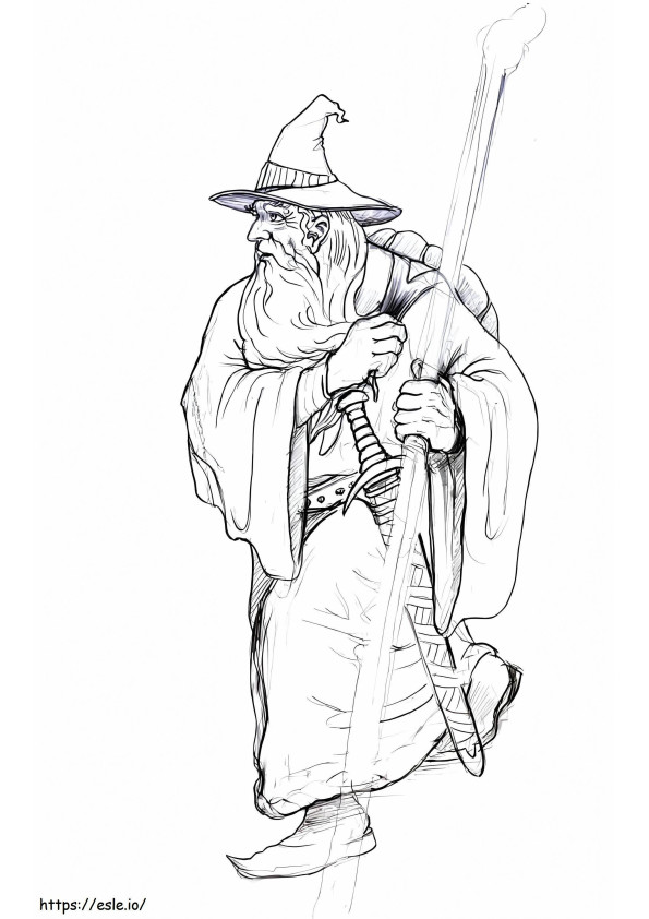 Gandalf 3 coloring page
