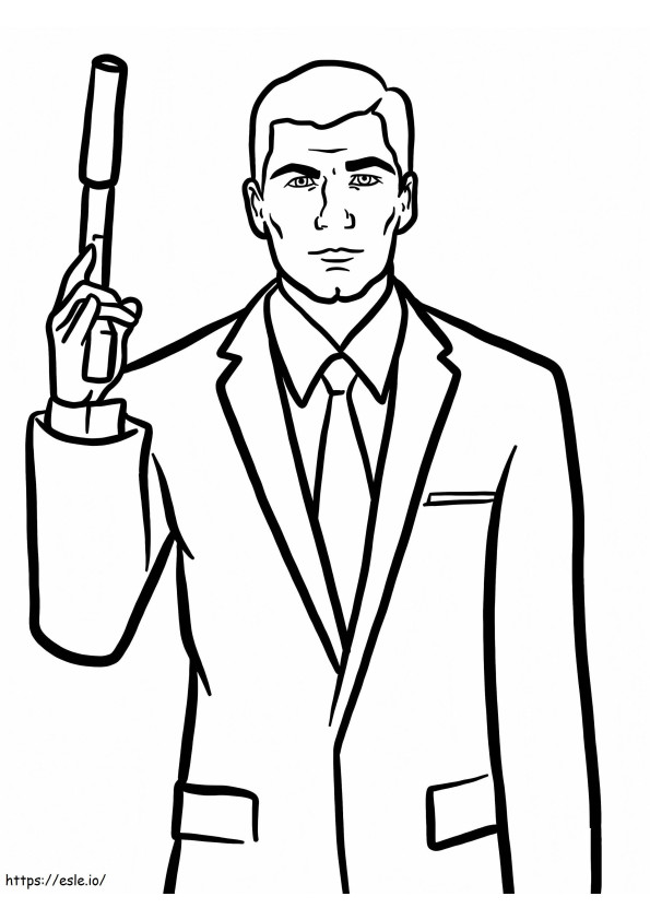 Sterling Archer 4 coloring page