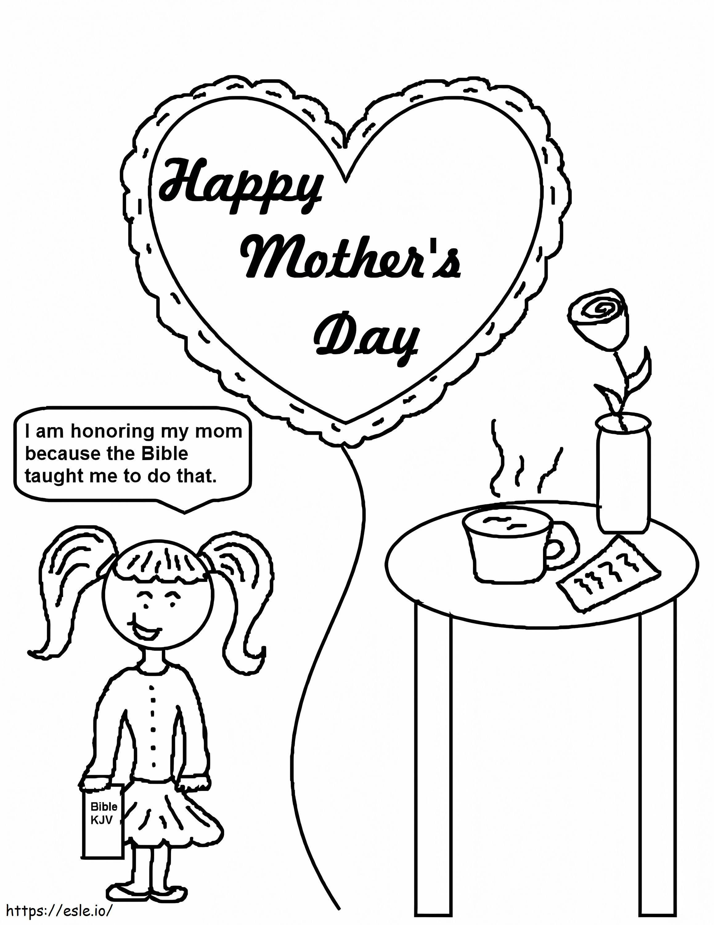 Happy Mothers Day 3 coloring page