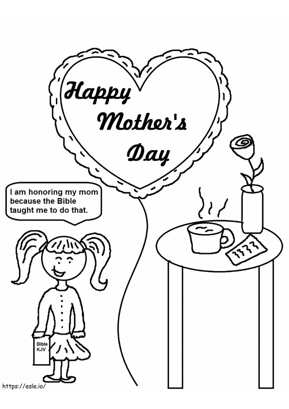 Selamat Hari Ibu 3 Gambar Mewarnai