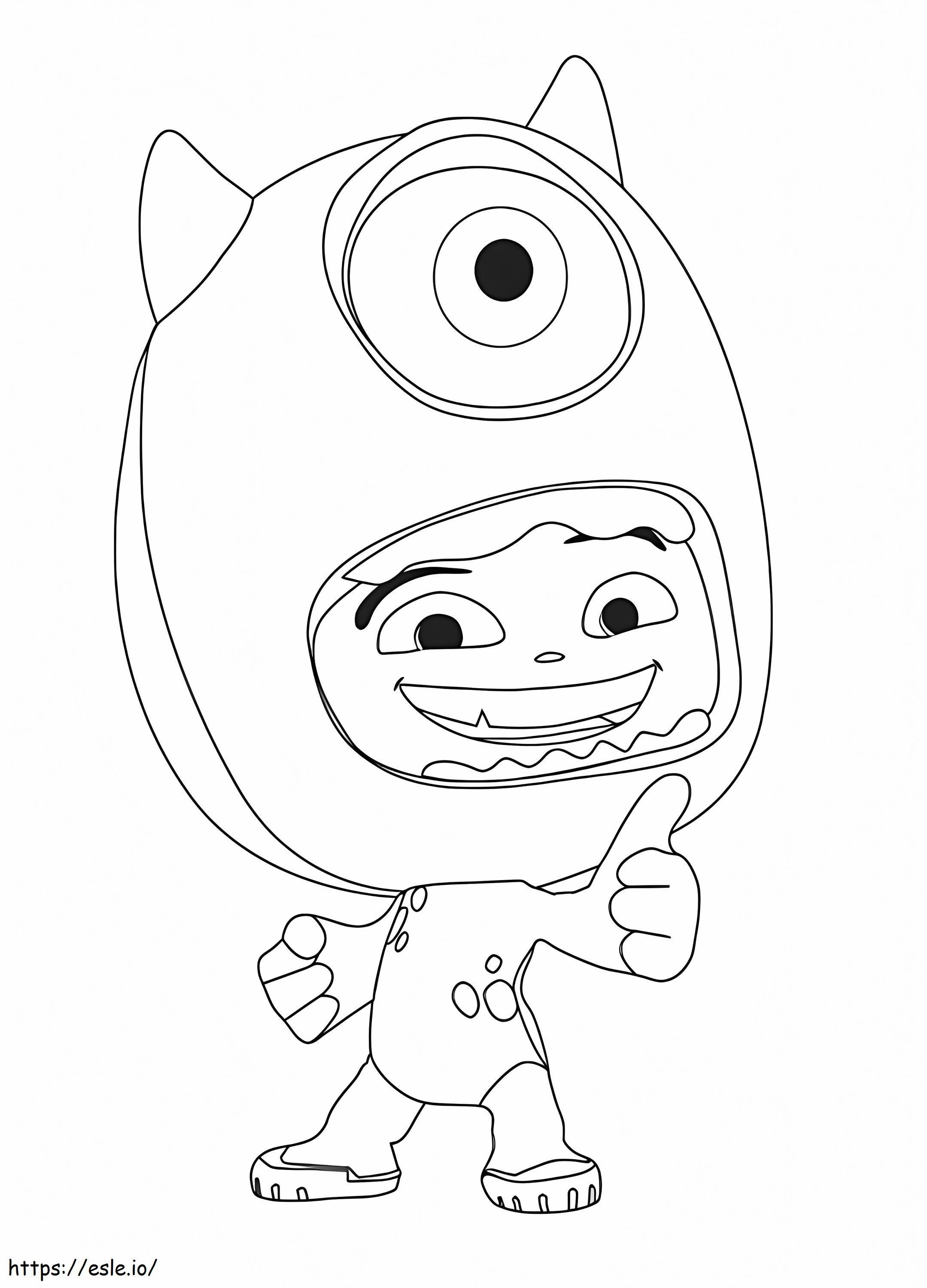 Mike Wazowski From Disney Universe coloring page