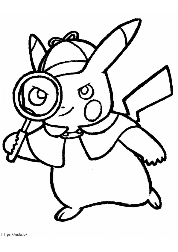 Dedektif Pikachu 1 boyama