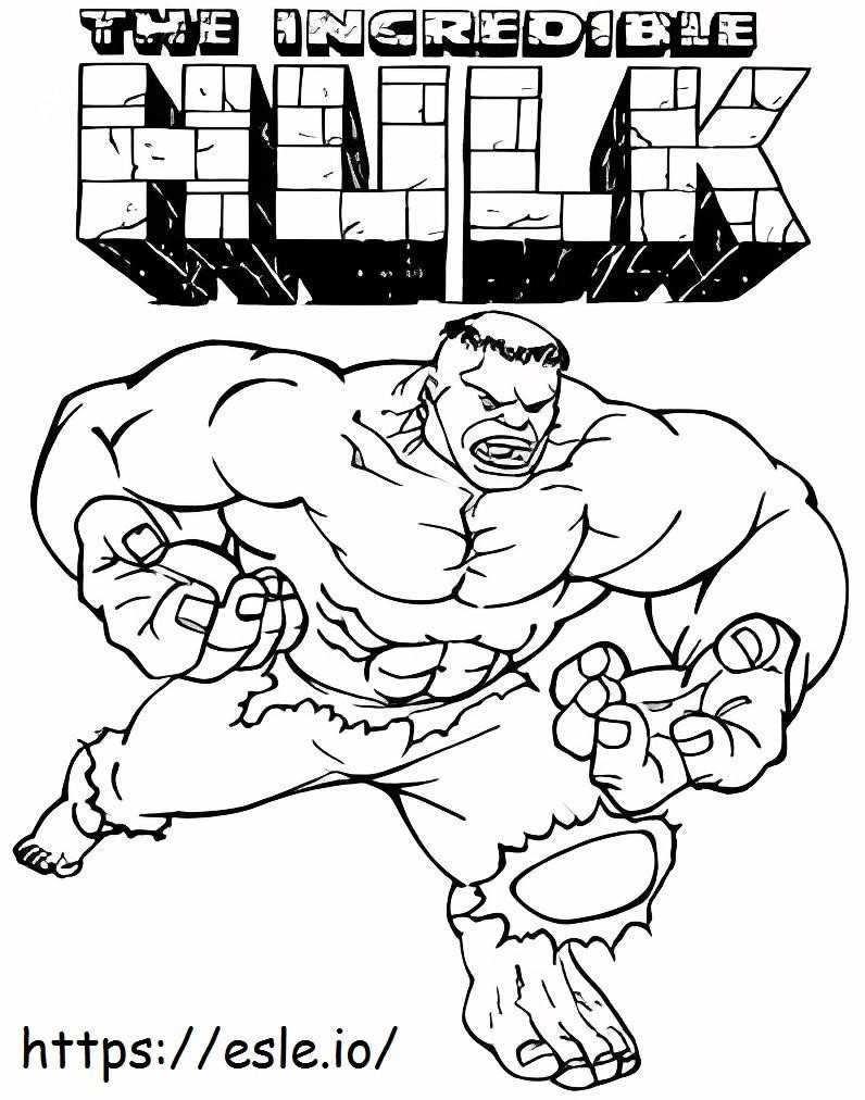 Hulk And Logo coloring page