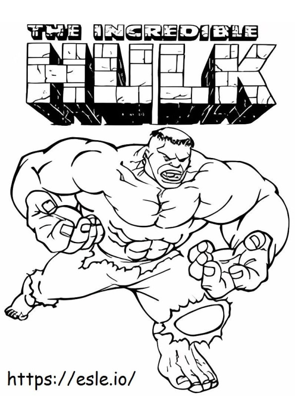 Hulk e il logo da colorare