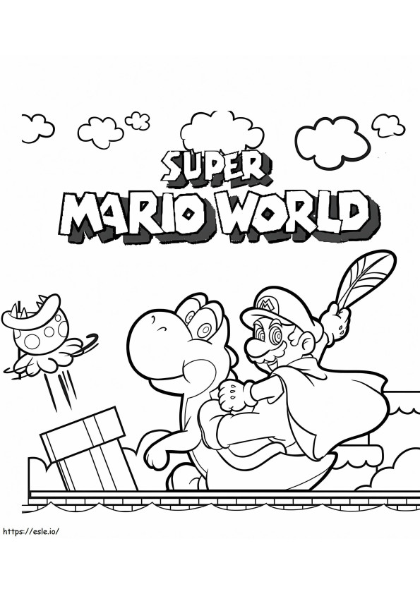 Super Mário Mundo para colorir