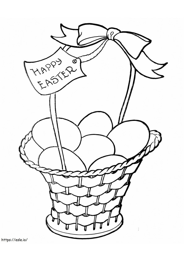 Happy Easter Basket 1 coloring page