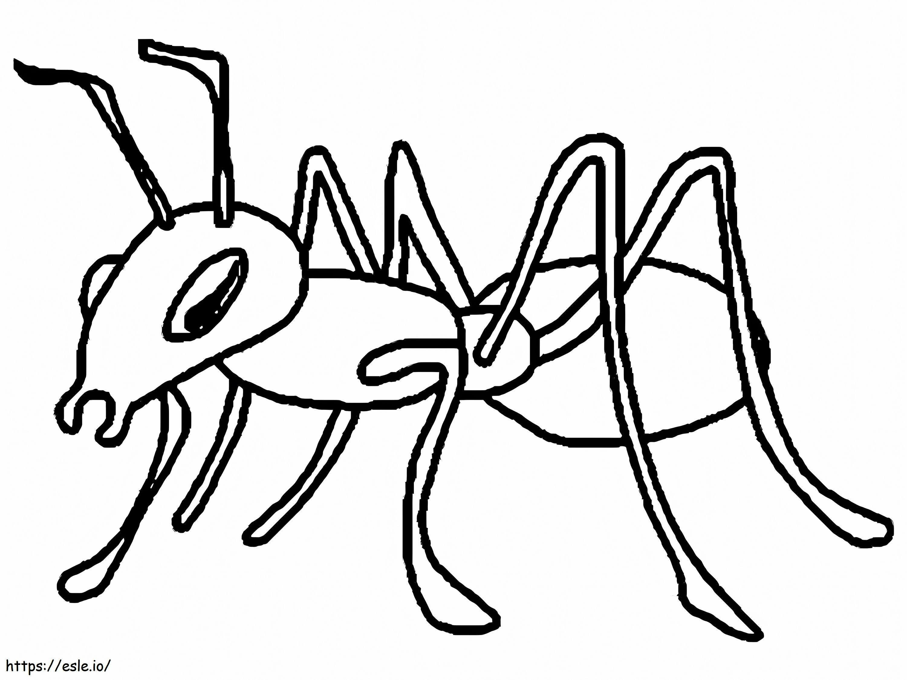 Hand Draw Ant coloring page