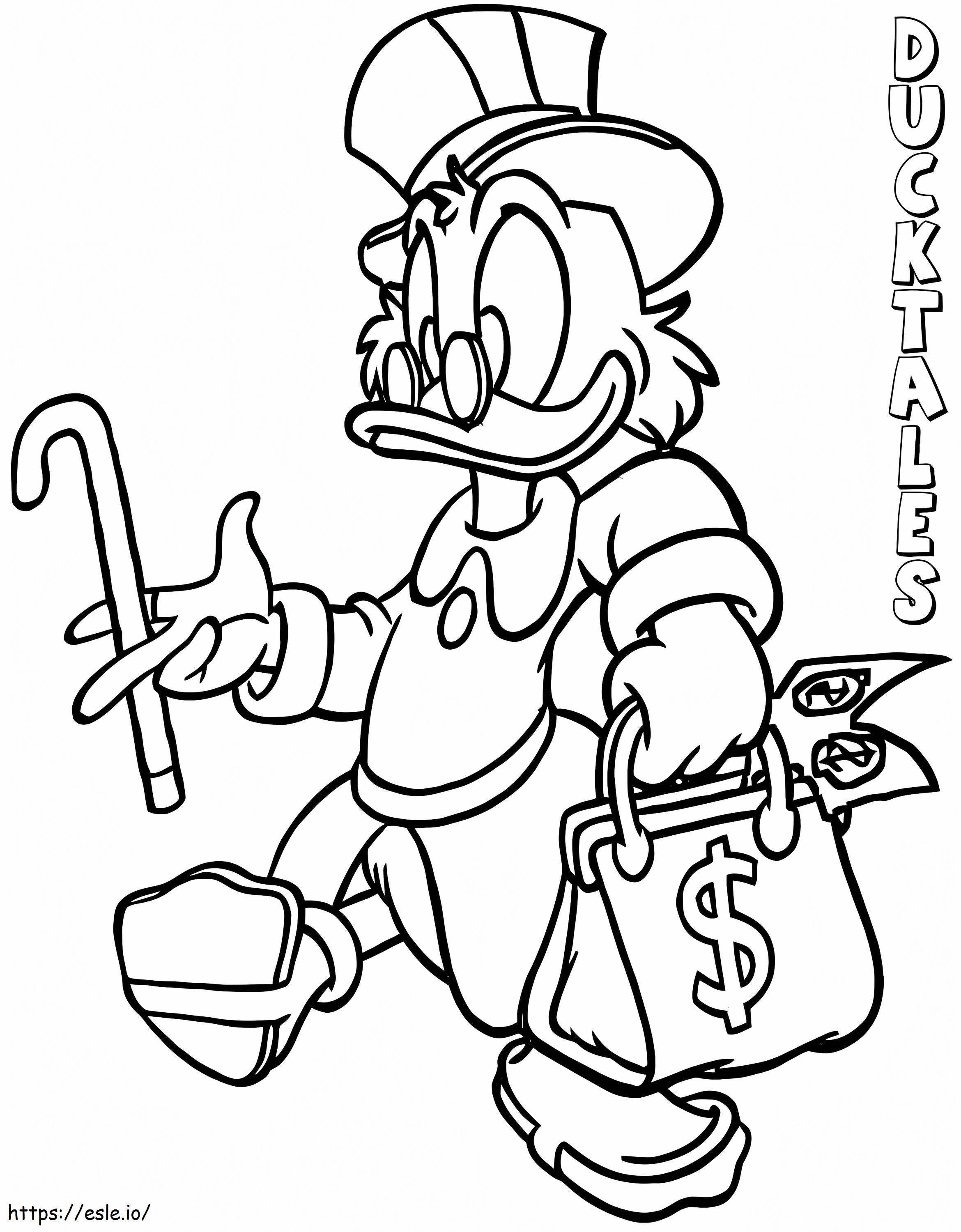 Scrooge McDuck In Ducktales coloring page