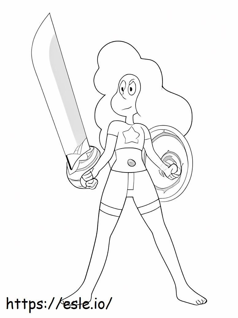 Stevonnie Fighting coloring page