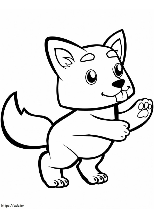 Schattige babywolf