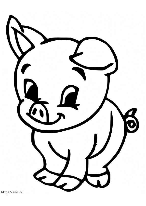 Bebê Porco 6 para colorir