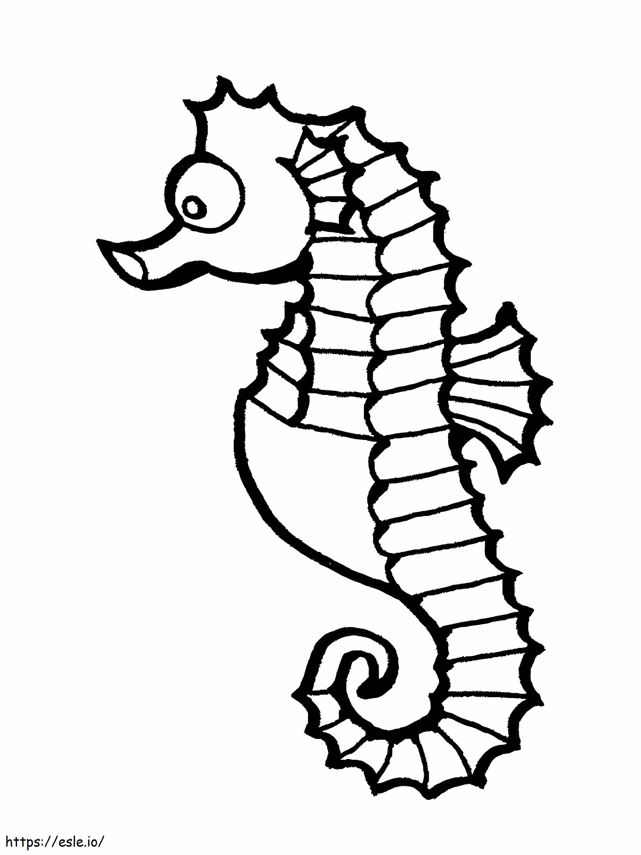 Cartoon Seahorse coloring page
