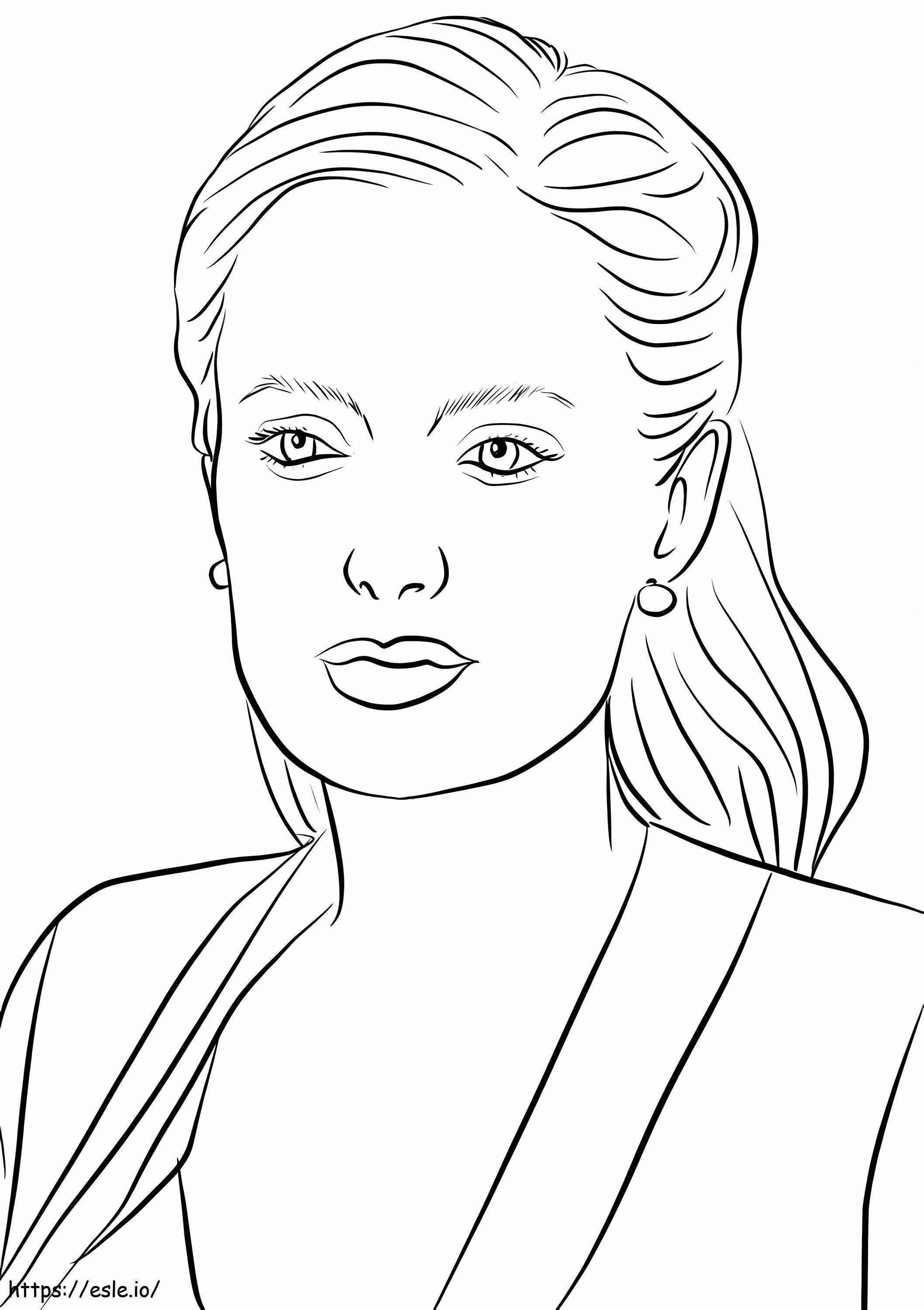 Gorgeous Angelina Jolie coloring page