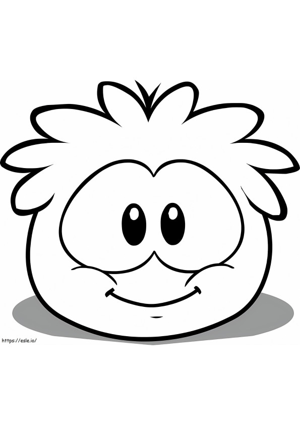 Happy Puffle coloring page