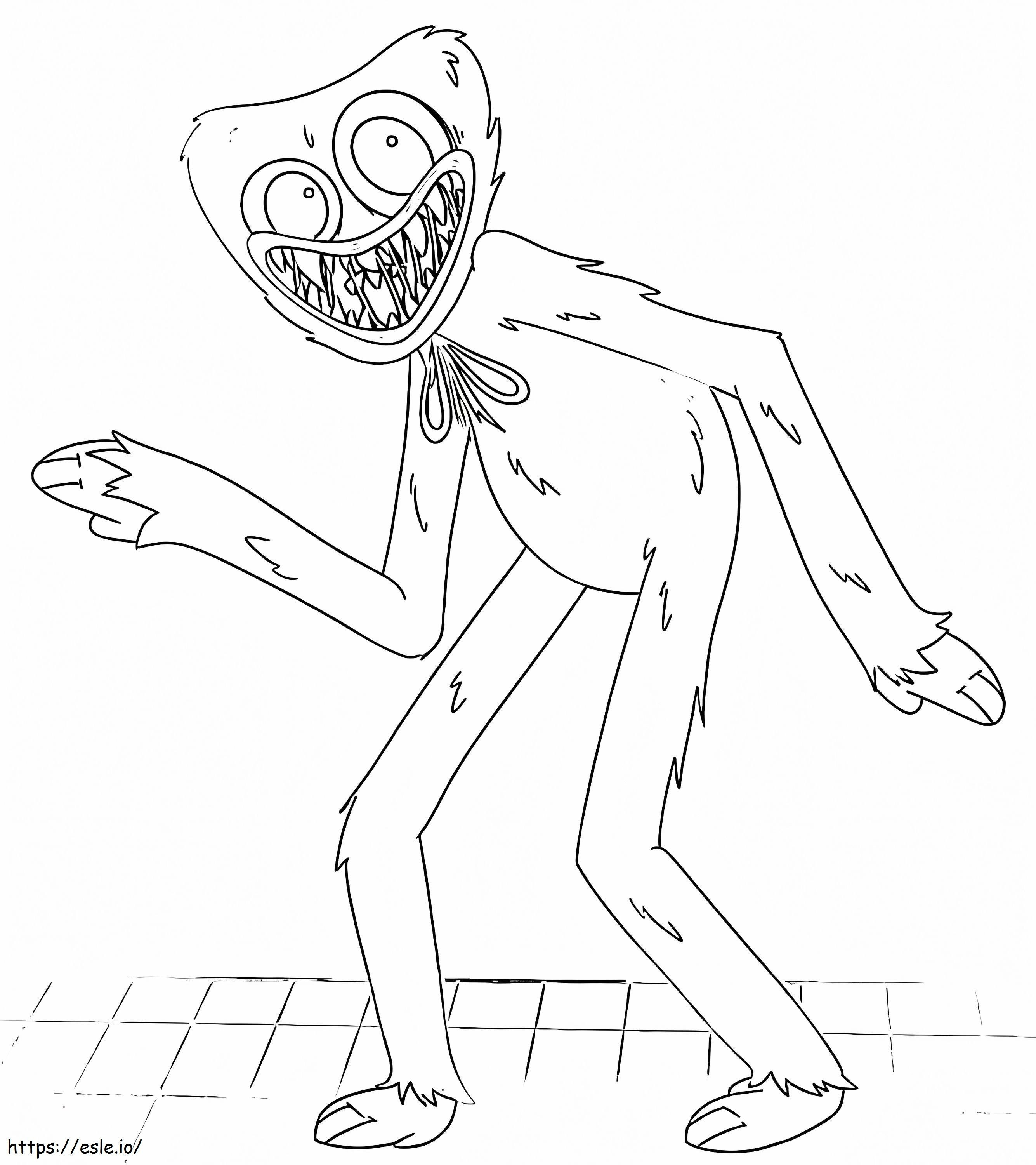 Huggy Wuggy 3 coloring page