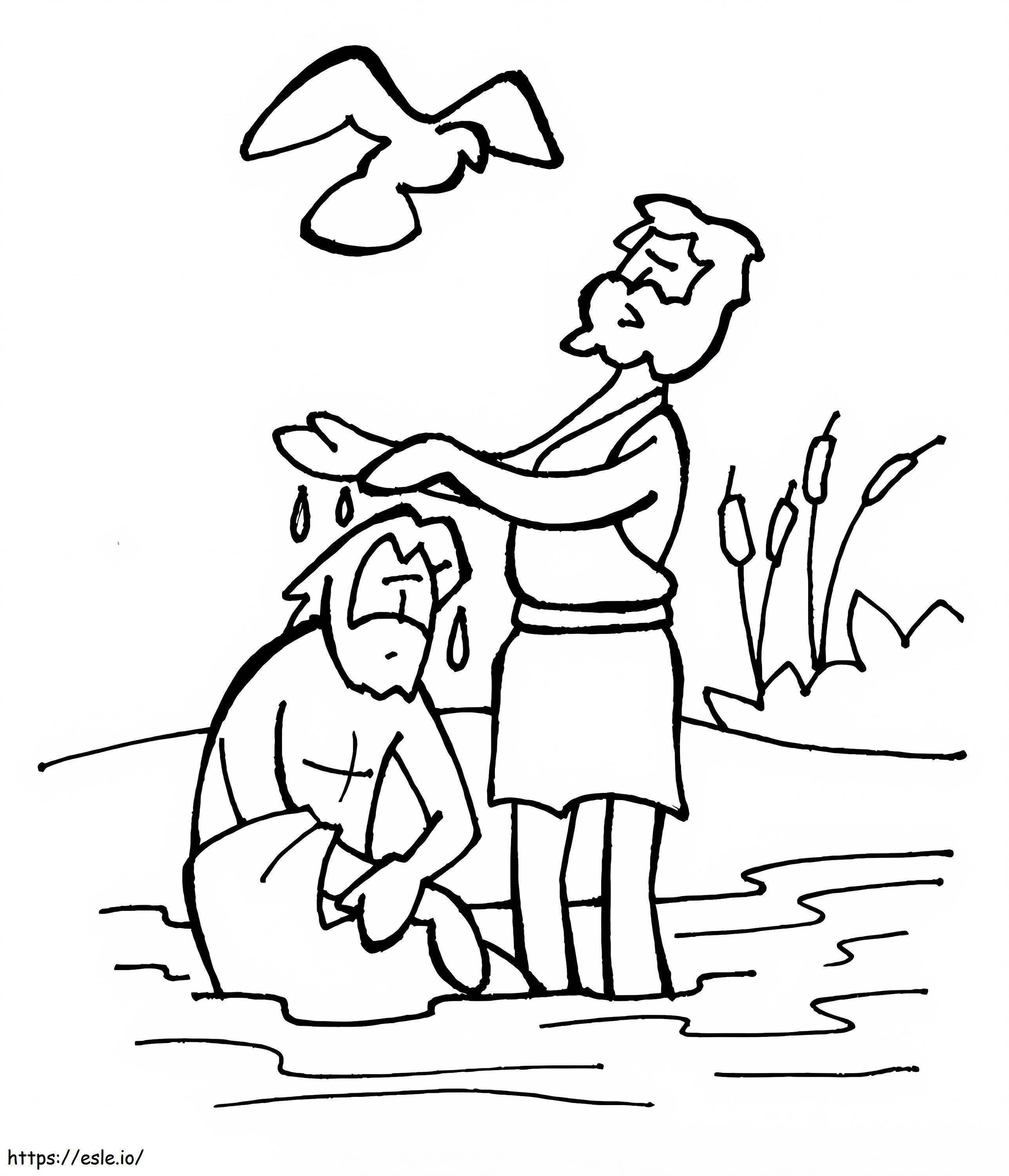Free Printable Jesuss Baptism coloring page