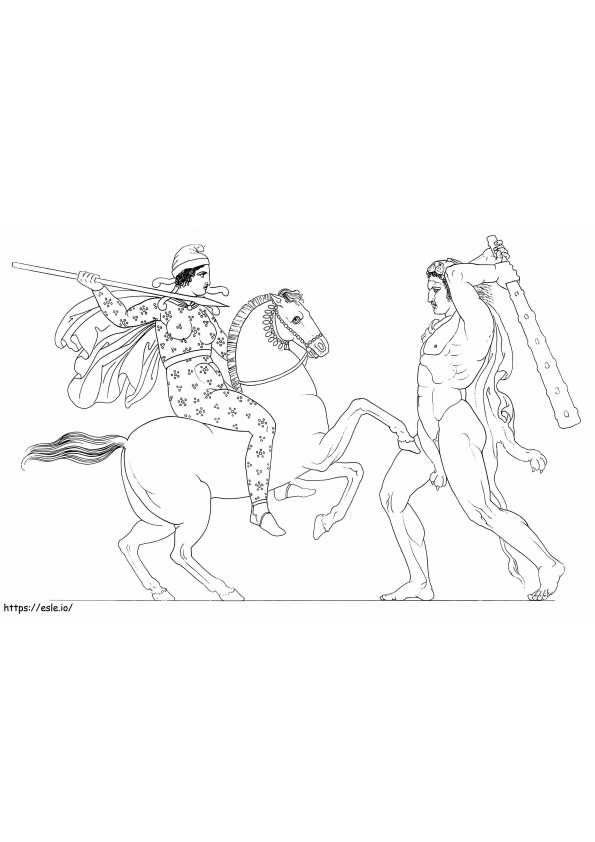 Hercules And Hippolita coloring page