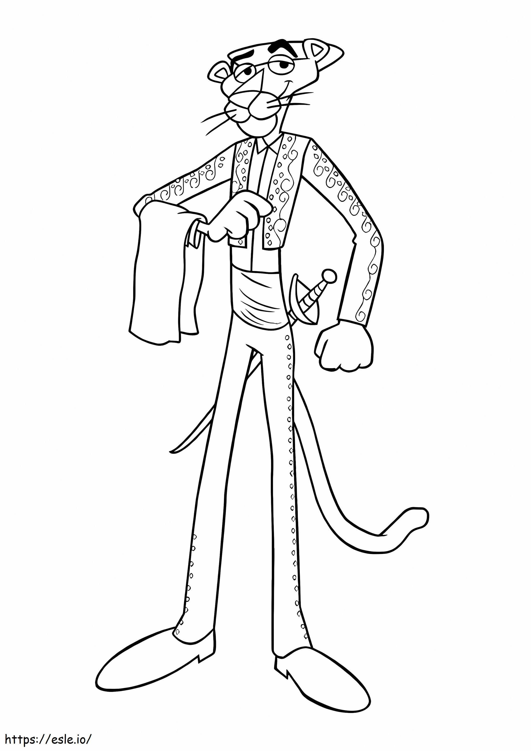 Knight Pink Panther coloring page