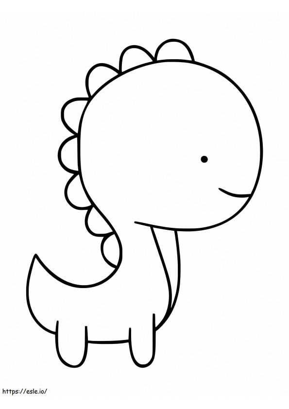 Easy Kindergarten Dinosaur coloring page