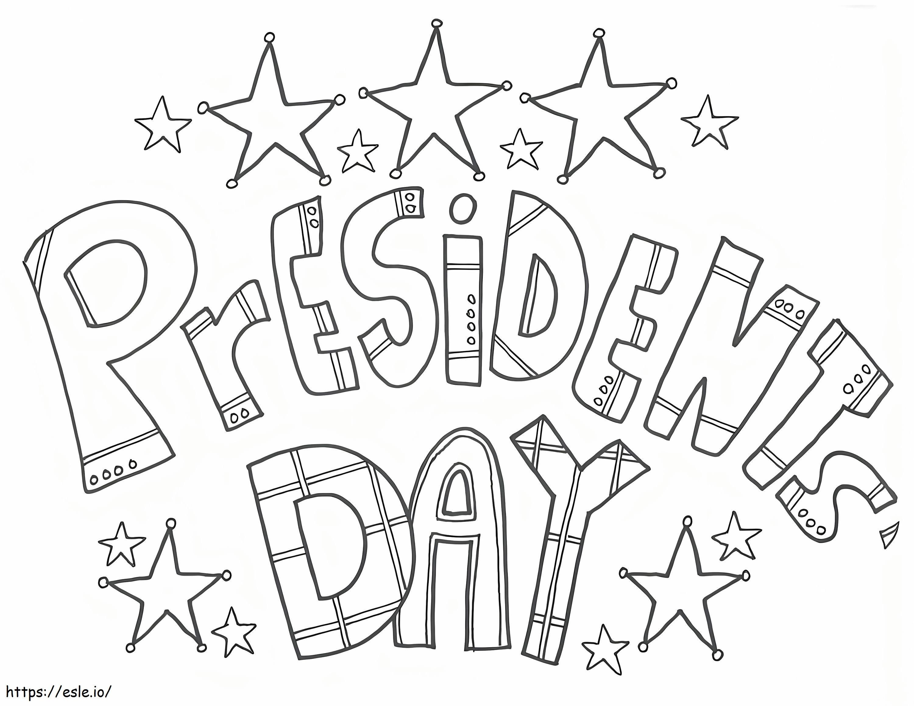 Día de los Presidentes 1 1 para colorear