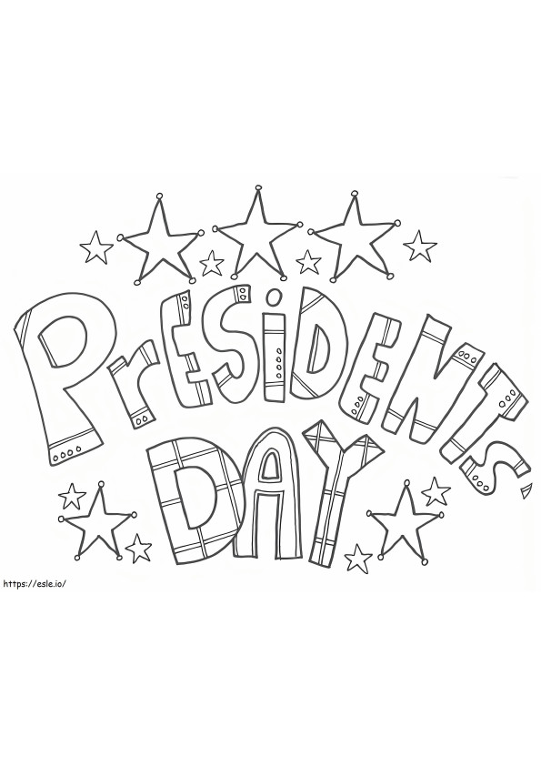 Coloriage Jour des présidents 1 1 à imprimer dessin