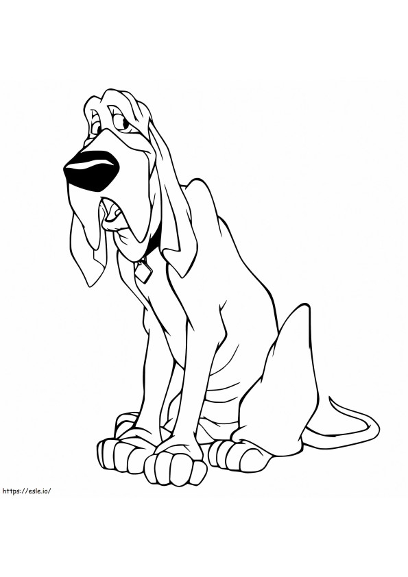 Trusty From Lady And The Tramp coloring page