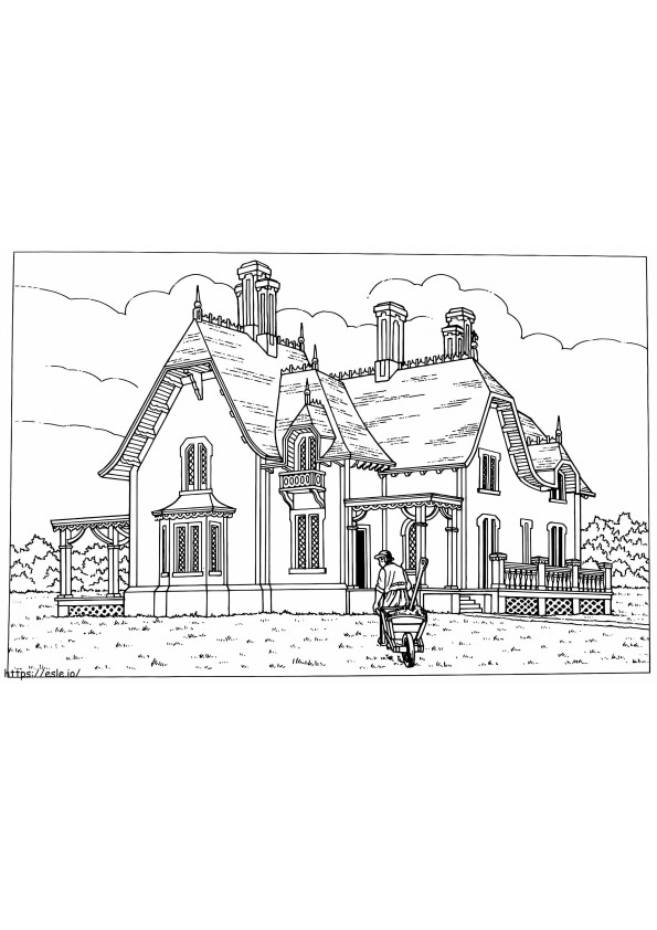 Victorian Villa coloring page