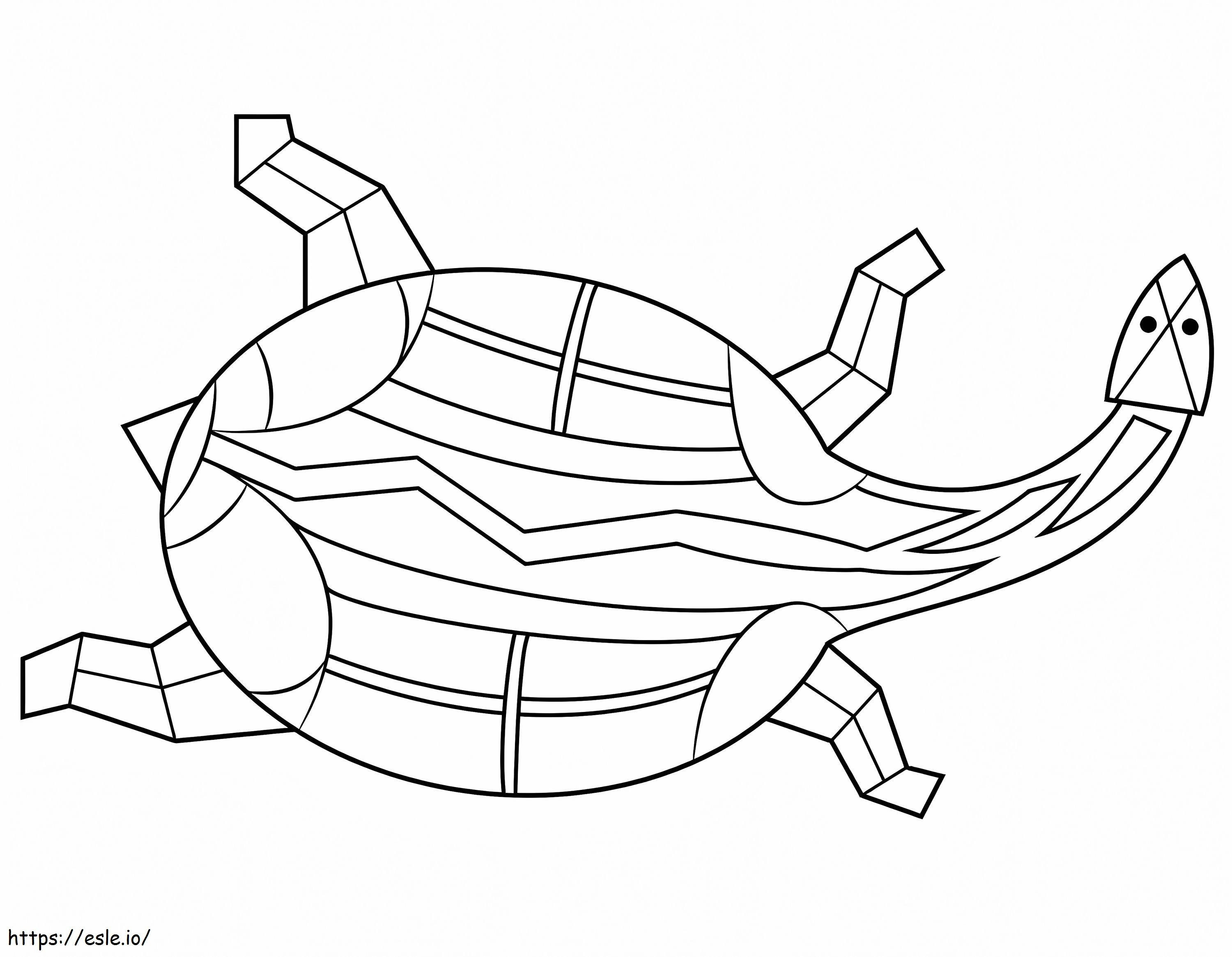 Coloriage Peinture aborigène de tortue à imprimer dessin