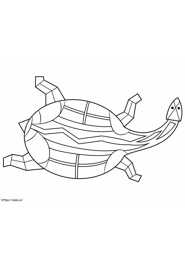 Coloriage Peinture aborigène de tortue à imprimer dessin