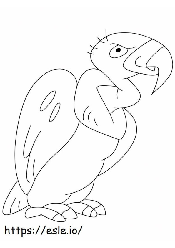 Estúpido Condor da Califórnia para colorir