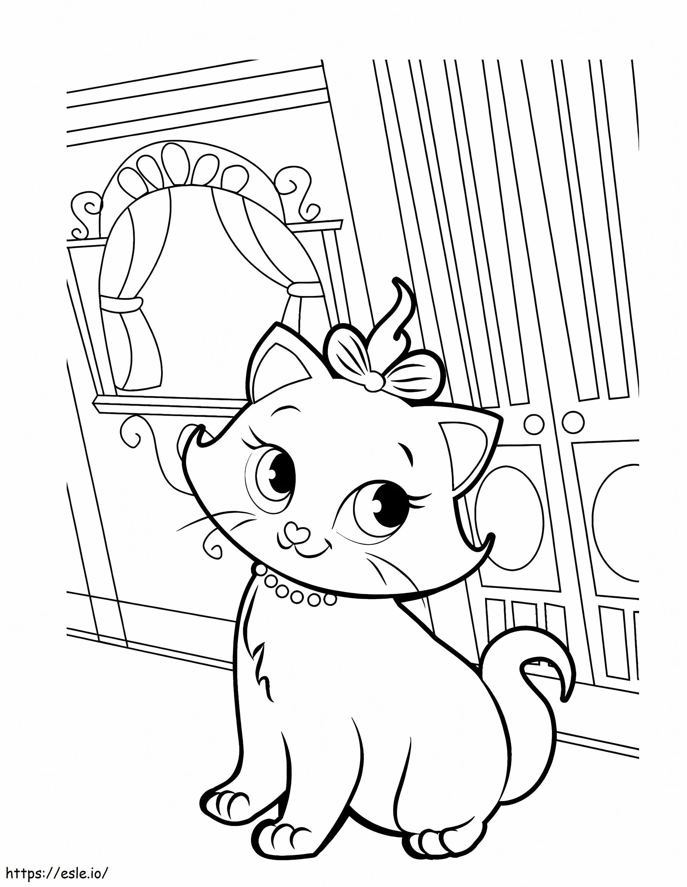 Free Marie Cat Coloring Pages For Kids coloring page