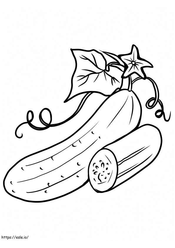 Basic Cucumber coloring page