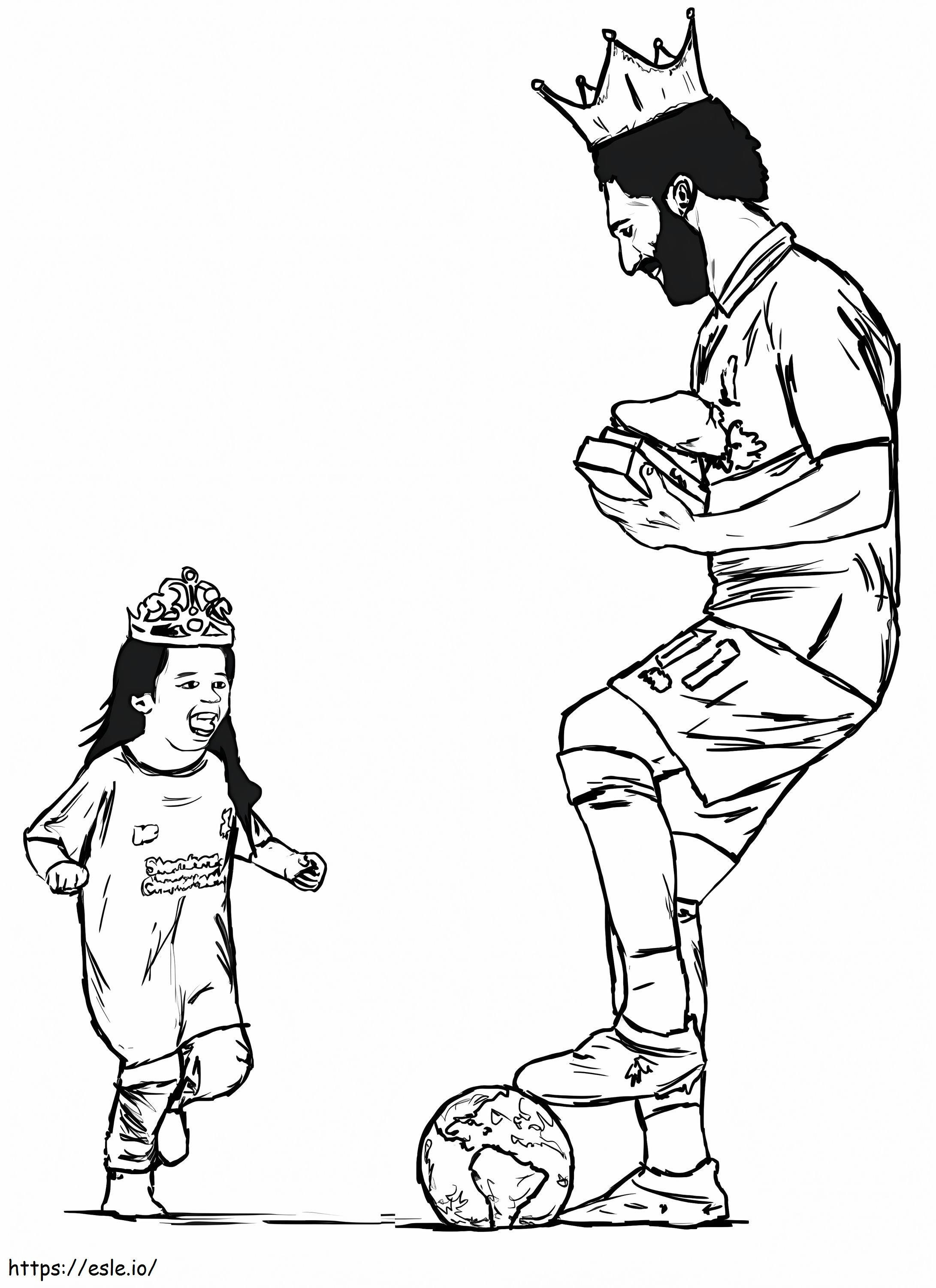 Mohamed Salah 8 coloring page