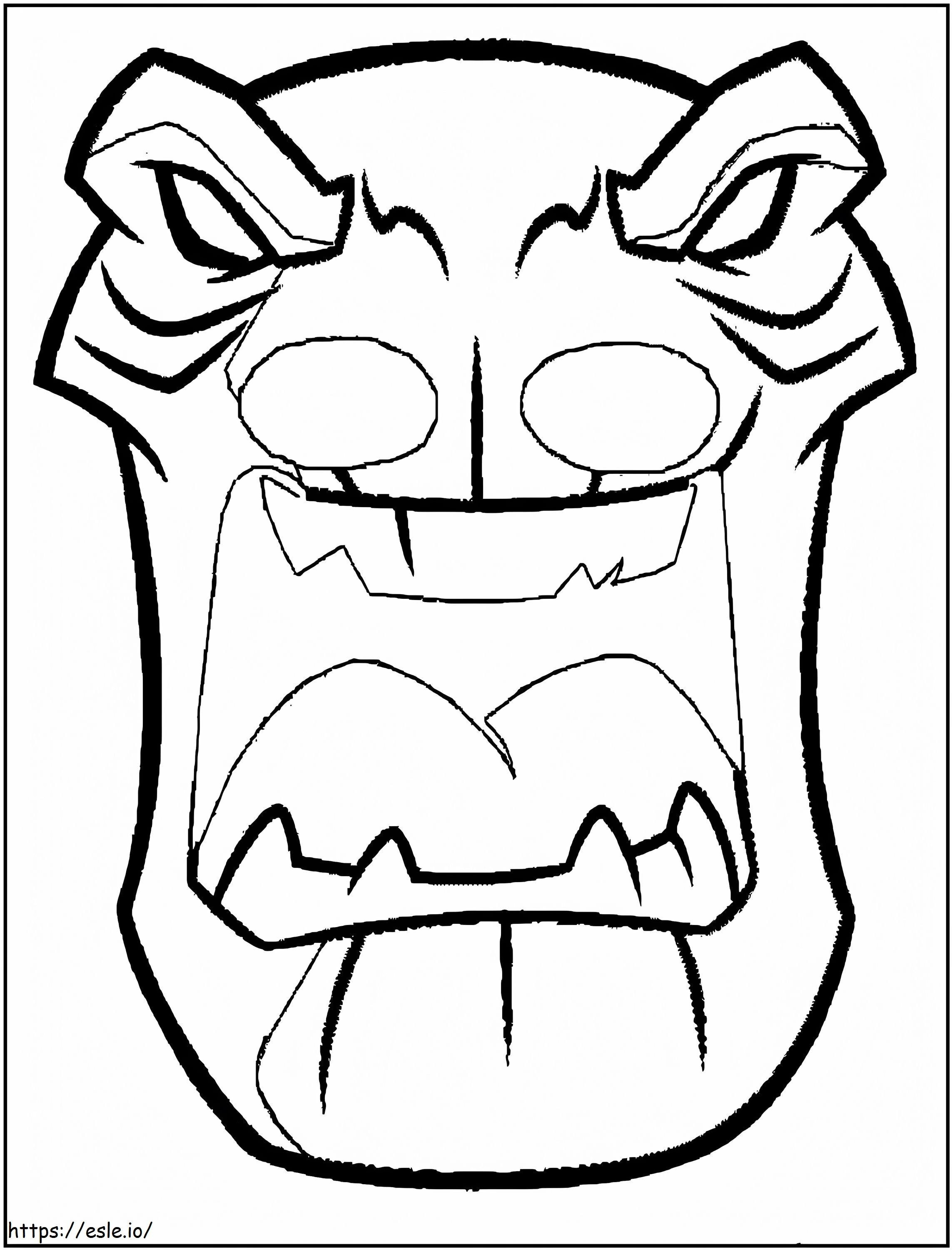 Monstermasker tekening kleurplaat kleurplaat