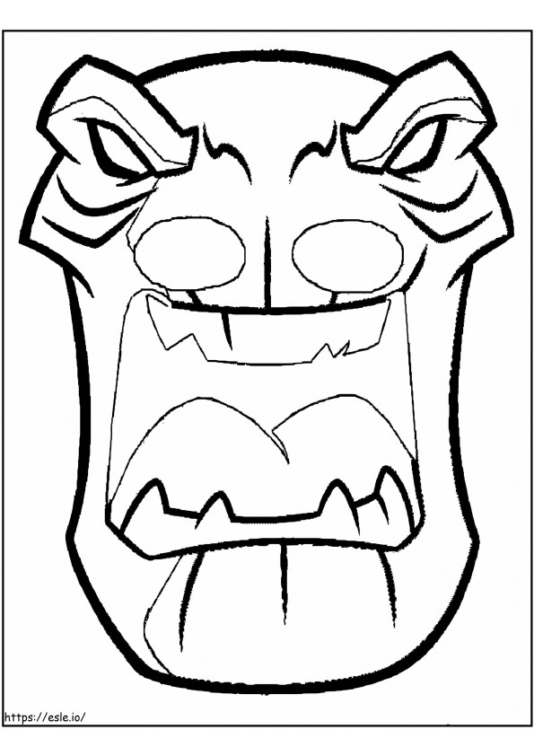 Monstermasker tekening kleurplaat
