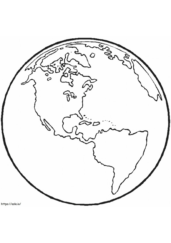 Basic Earth coloring page