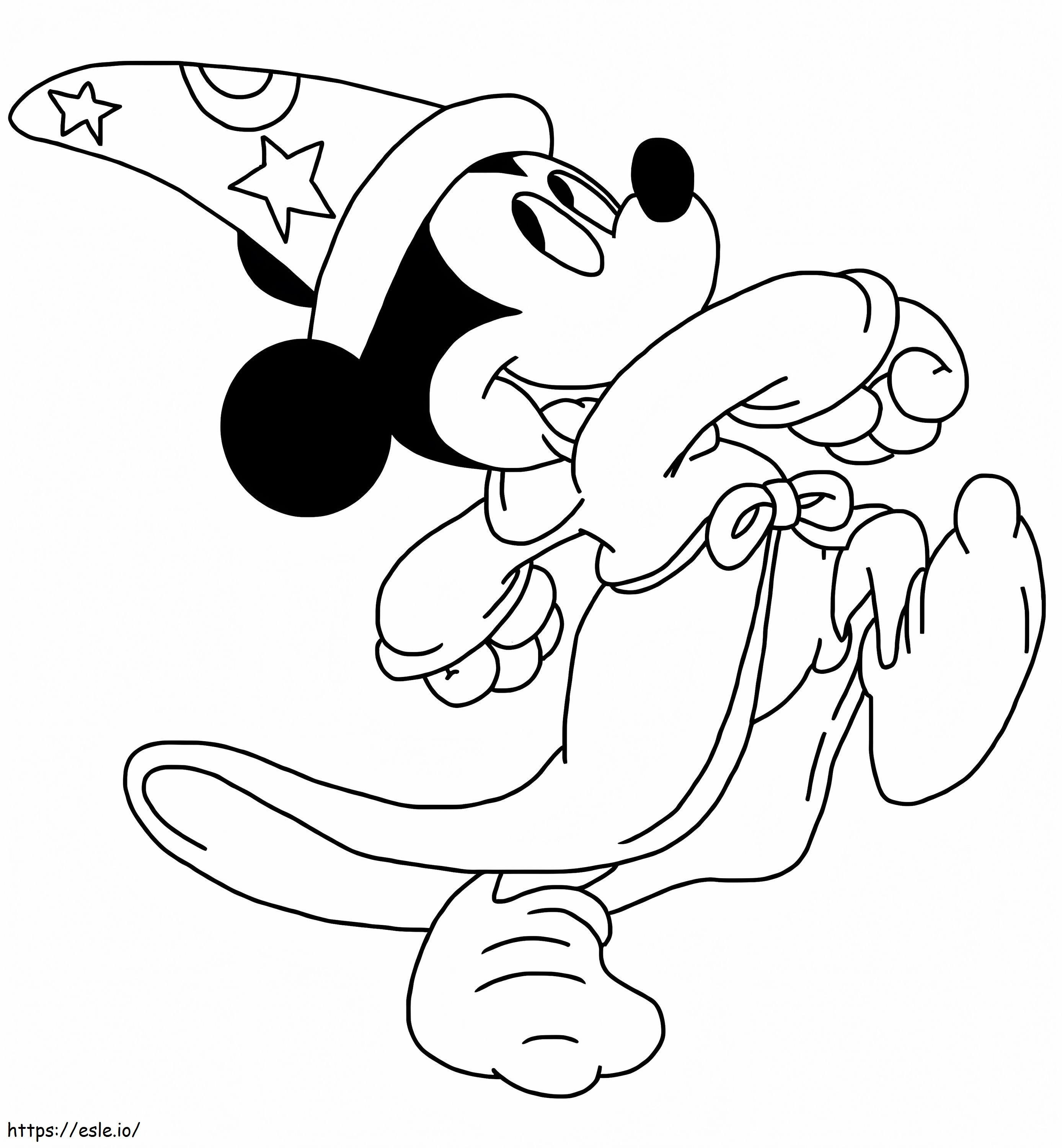 ミッキーマウスの魔術師 ぬりえ - 塗り絵