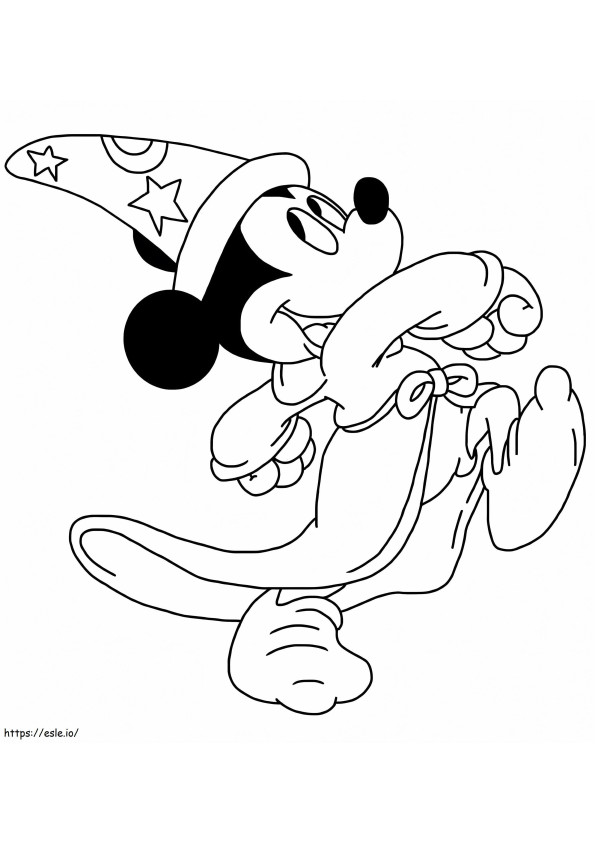 Coloriage Le sorcier Mickey Mouse à imprimer dessin