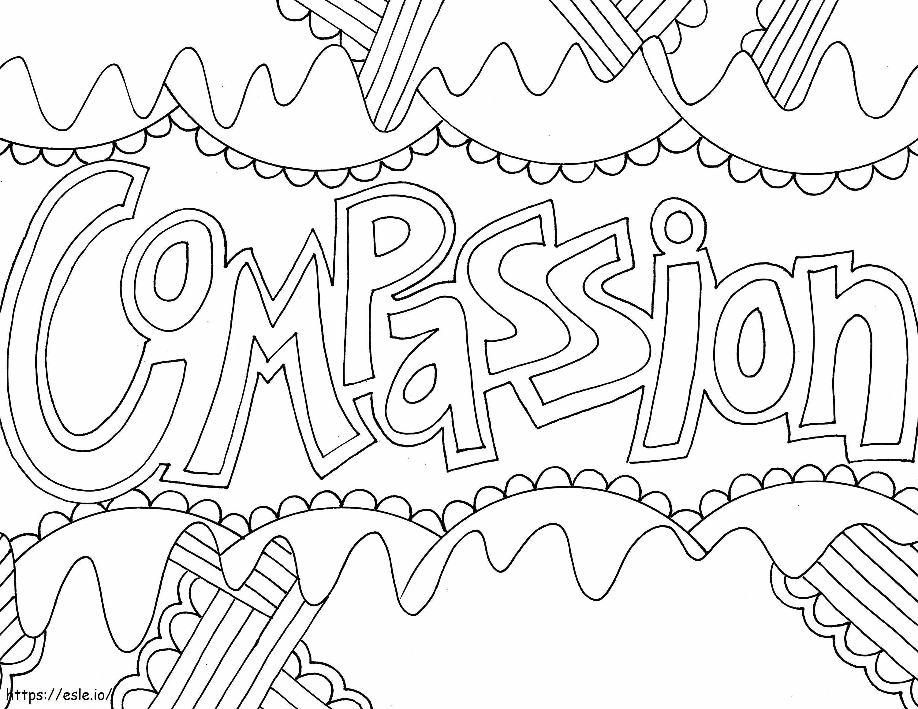 Coloriage Griffonnage de compassion à imprimer dessin