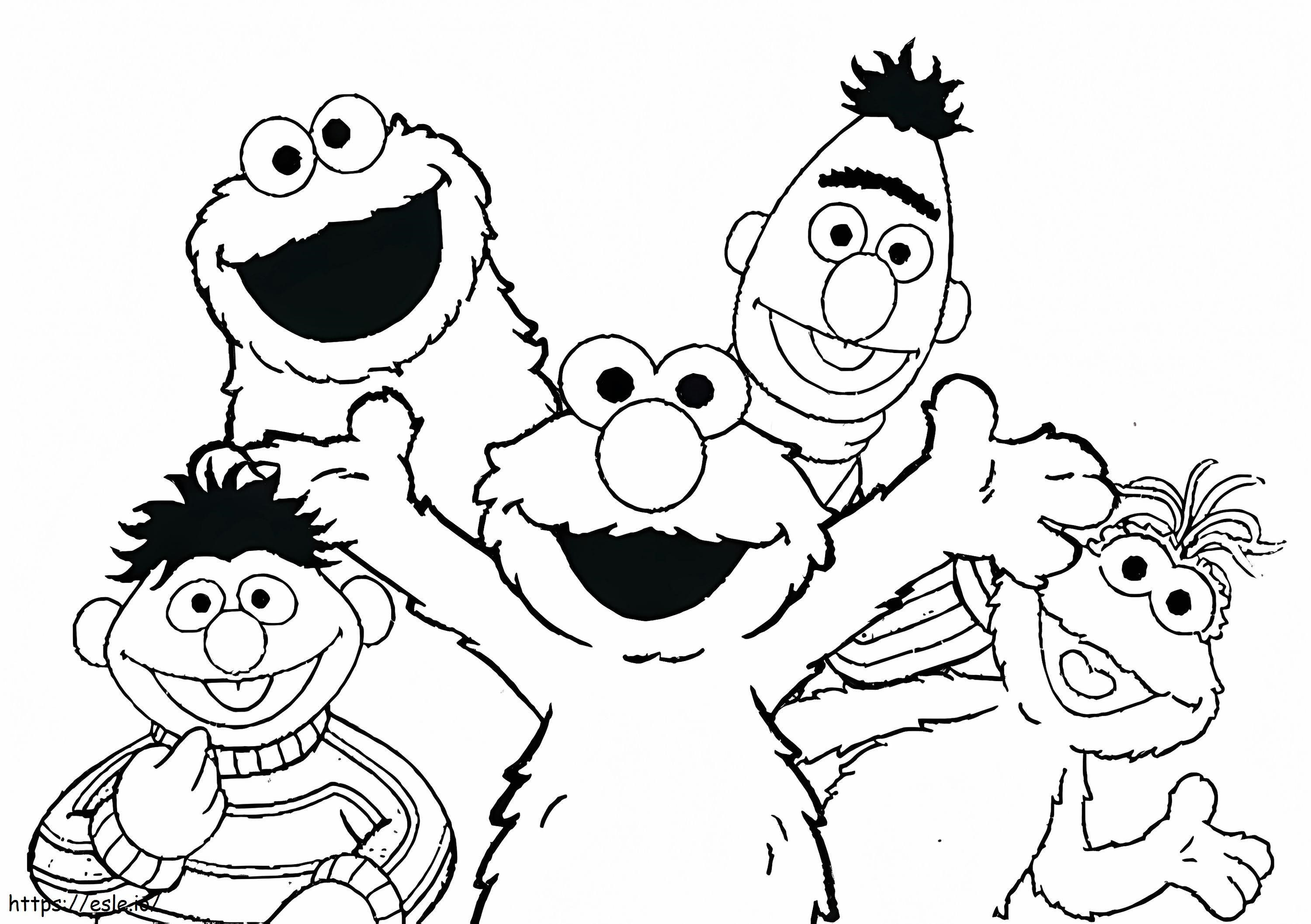 Sesame Street Friend coloring page