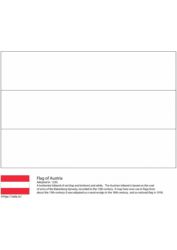 Flag Of Austria coloring page