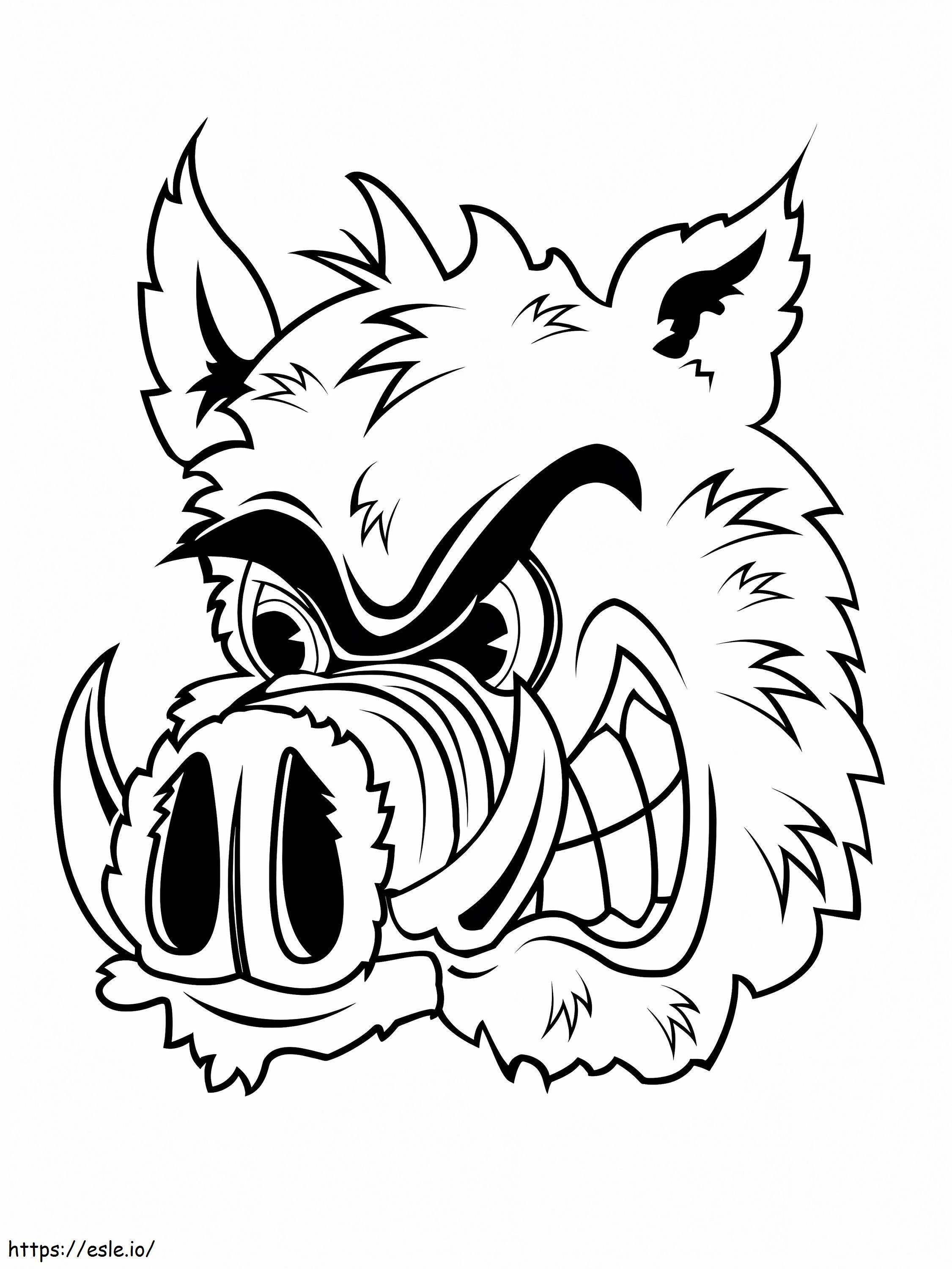 Angry Boar coloring page