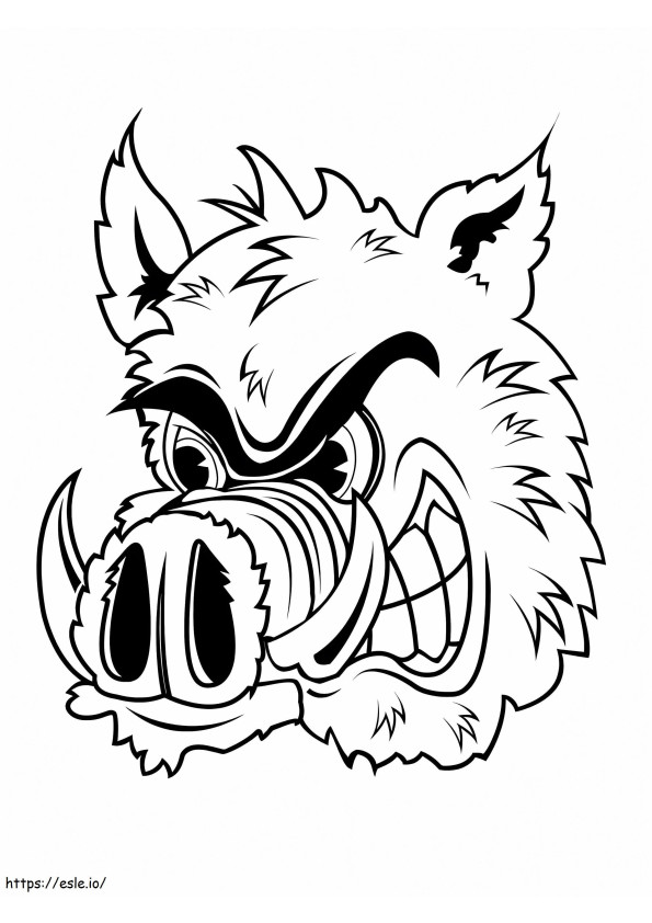 Angry Boar coloring page