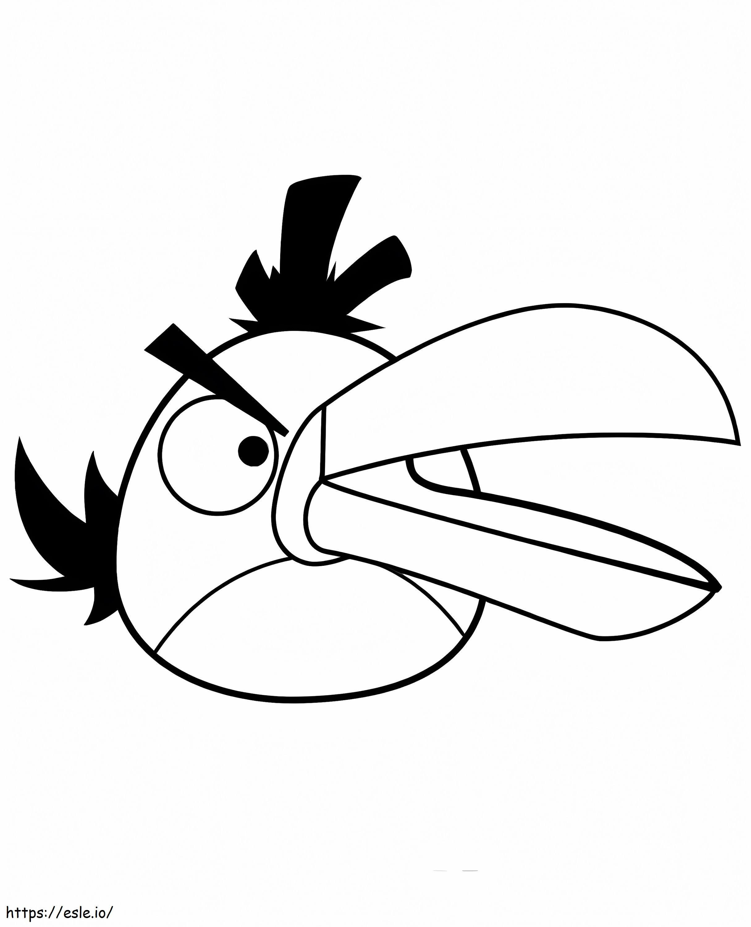 Pájaro negro de Angry Birds para colorear