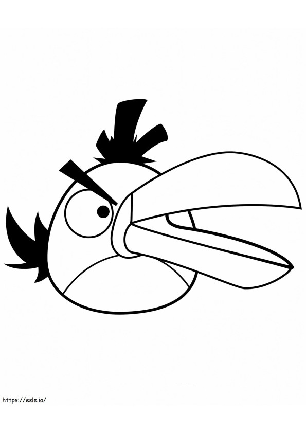 Coloriage Oiseau noir par Angry Birds à imprimer dessin